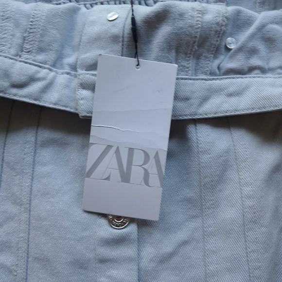 Zara Jean Shimmer Sparkle Tube Top Rouched back with button details - Picture 9 of 11